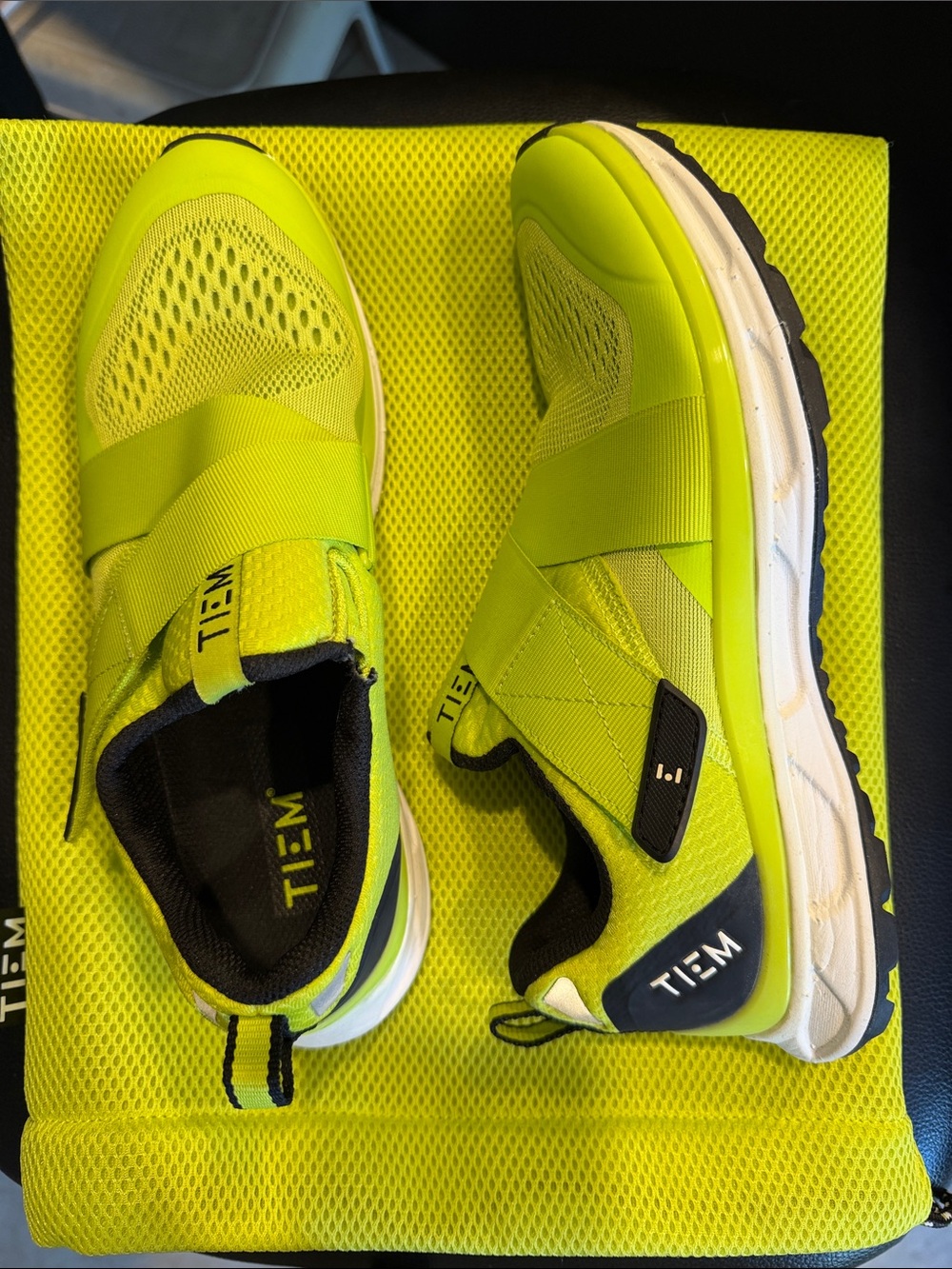 Tiem Slipstream Bold Citron cycling spin shoes